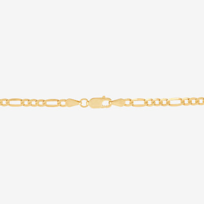 Made in Italy 14K Gold 18 Inch Solid Figaro Chain Necklace