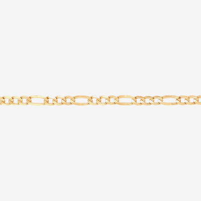 Made in Italy 14K Gold 18 Inch Solid Figaro Chain Necklace