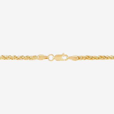 14K Gold Inch Solid Wheat Chain Necklace