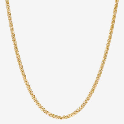 14K Gold Inch Solid Wheat Chain Necklace