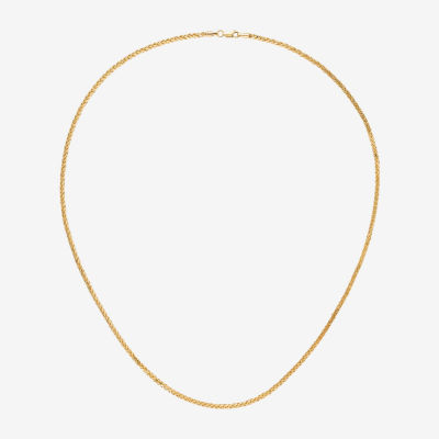 14K Gold Inch Solid Wheat Chain Necklace