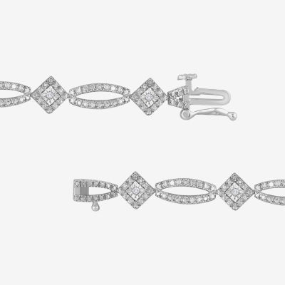 Womens 1/10 CT.T.W. Natural Diamond Tennis Bracelet