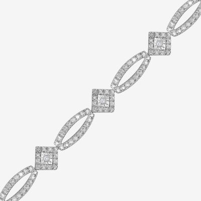 Womens 1/10 CT.T.W. Natural Diamond Tennis Bracelet