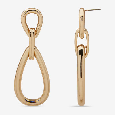 Worthington Gold Tone Womens Drop Earrings