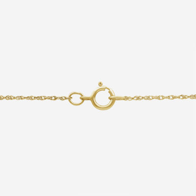 Womens Oval-cut Gemstone & 1/5 CT. Lab-grown Diamond 10K Gold Pendant Necklace