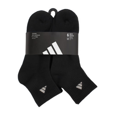 adidas Mens 6 Pair Quarter Ankle Socks