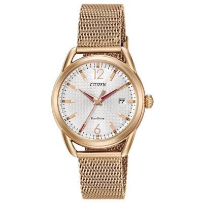 Drive from Citizen Womens Rose Goldtone Stainless Steel Bracelet Watch Fe6083-72a