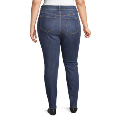 St. John's Bay - Plus Secretly Slender Womens Skinny Jean | Blue | Plus 20W | Jeans Skinny Jeans | Fall Fashion
