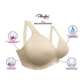 NWT Playtex 18 Hour Side & Back Smoothing Style 4049 Wirefree Bras