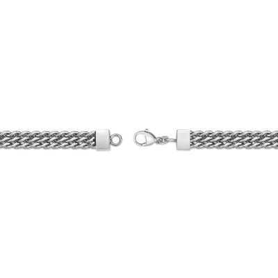 Mens Stainless Steel Multi-Row Chain Bracelet