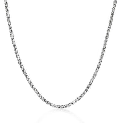 Mens Stainless Steel 30" 3mm Wheat Chain