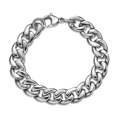 Mens Stainless Steel 9" 13mm Chunky Curb Bracelet