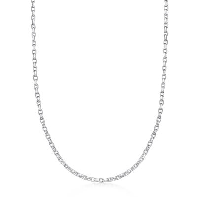 Mens Stainless Steel 18" 5mm Thin Rolo Chain