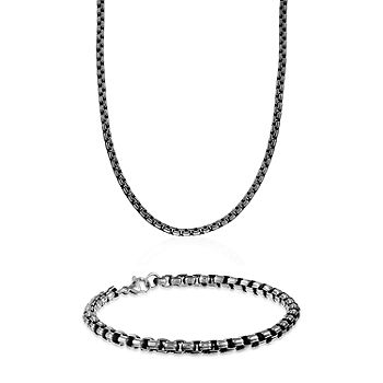 Stainless Steel Black IP 5.5mm Round Box Chain with Lobster