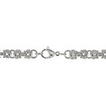 Mens Stainless Steel 24" 7mm Byzantine Chain