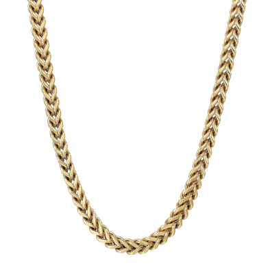 Mens Stainless Steel & Gold-Tone IP 20" 6mm Foxtail Chain