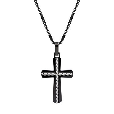 Mens Sterling Silver Cross Pendant Necklace JCPenney