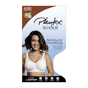 Playtex 18 Hour Smooth Look Great Support Bra, 4395, Size: 44C WHITE  WIRELESS 
