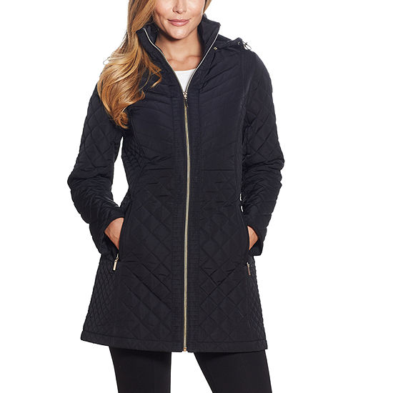 Miss Gallery Womens Removable Hood Midweight Quilted Jacket - JCPenney