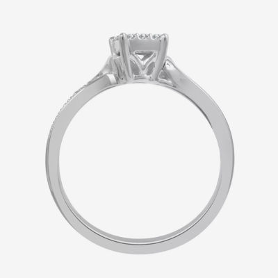 Promise My Love Womens 1/6 CT.T.W. Natural Diamond 10K Gold or Sterling Silver Promise Ring