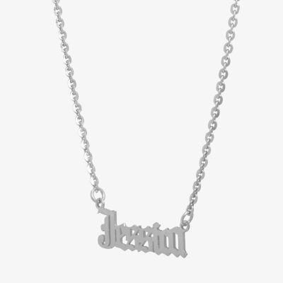 Womens Sterling Silver Name Necklace