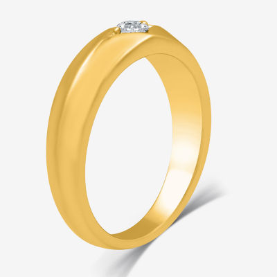 I Said Yes (H-I / I1) 1/5 CT. T.W. Lab Grown White Diamond Sterling Silver or 14K Gold Over Wedding Band