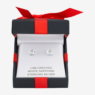 YES PLEASE! 2.5 CT.T.W. Lab-Created White Sapphire Stud Earrings in Sterling Silver