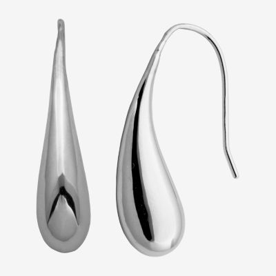 Teardrop Sterling Silver Drop Earrings