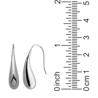 Teardrop Sterling Silver Drop Earrings