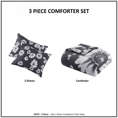 Intelligent Design Lilith Floral Midweight Comforter Set