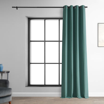 Exclusive Fabrics & Furnishing Bellino Textured Grommet Top Light-Filtering Single Curtain Panel