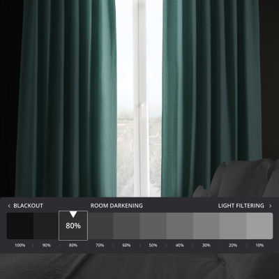 Exclusive Fabrics & Furnishing Bellino Textured Grommet Top Light-Filtering Single Curtain Panel