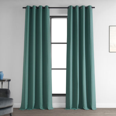 Exclusive Fabrics & Furnishing Bellino Textured Grommet Top Light-Filtering Single Curtain Panel