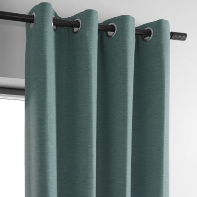 Exclusive Fabrics & Furnishing Bellino Textured Grommet Top Light-Filtering Single Curtain Panel
