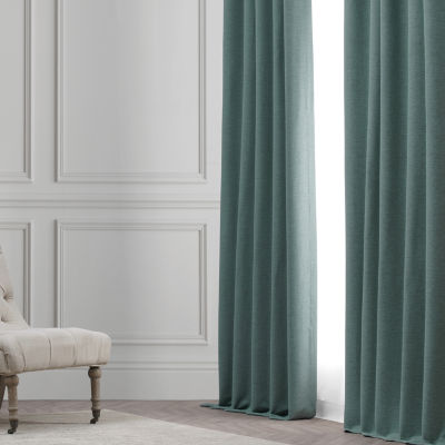 Exclusive Fabrics & Furnishing Bellino Textured Grommet Top Light-Filtering Single Curtain Panel