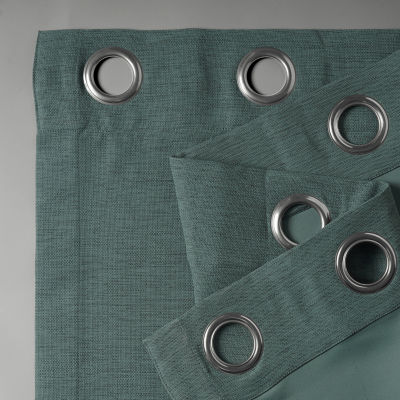 Exclusive Fabrics & Furnishing Bellino Textured Grommet Top Light-Filtering Single Curtain Panel