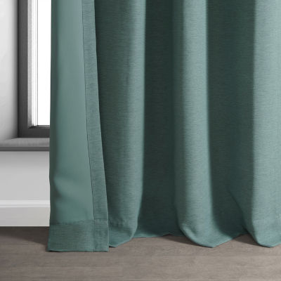 Exclusive Fabrics & Furnishing Bellino Textured Grommet Top Light-Filtering Single Curtain Panel