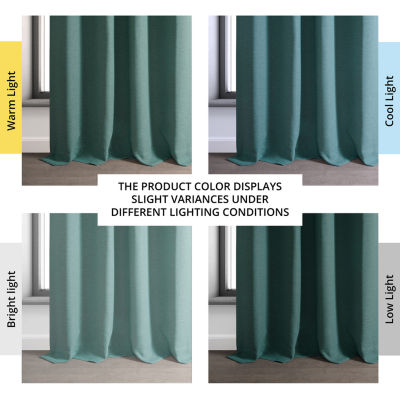 Exclusive Fabrics & Furnishing Bellino Textured Grommet Top Light-Filtering Single Curtain Panel