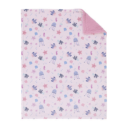 Nojo Pink Under The Sea Baby Blanket, One Size, Pink