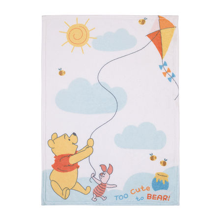 Disney Collection Winnie The Pooh Baby Blanket, One Size, Blue