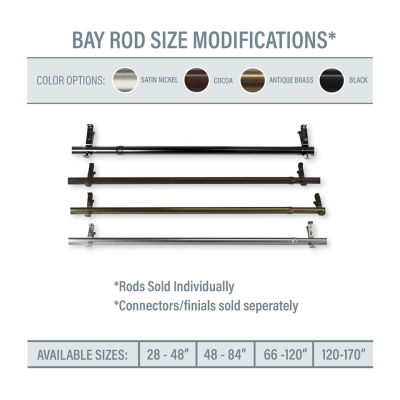 Rod Desyne Bay Extension 13/16 Adjustable Curtain