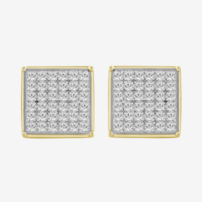 1/4 CT. T.W. Natural White Diamond 10K Gold 8.7mm Stud Earrings