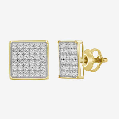 1/4 CT. T.W. Natural White Diamond 10K Gold 8.7mm Stud Earrings