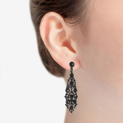 Mixit Black Chandelier Drop Earrings