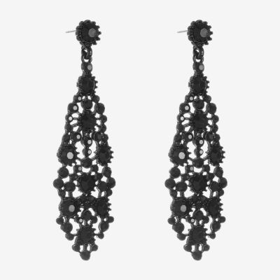 Mixit Black Chandelier Drop Earrings