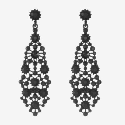 Mixit Black Chandelier Drop Earrings