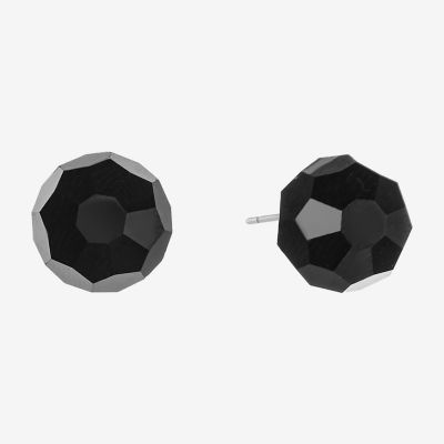 Mixit Black 10mm Stud Earrings