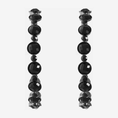 Mixit Black Hoop Earrings