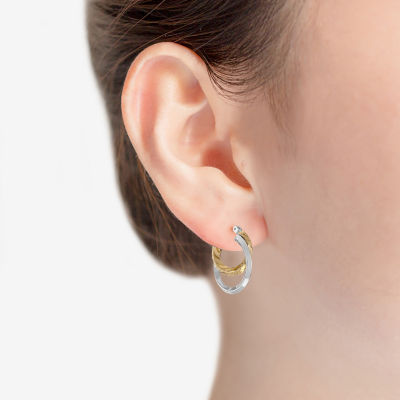 Liz Claiborne® Two-Tone 2-Row Hoop Earrings