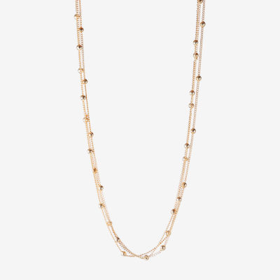 Liz Claiborne® Silver-Tone 3-Strand Ball Layered Necklace